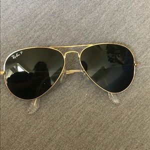 Polarized Ray Ban Aviators Gold Frame